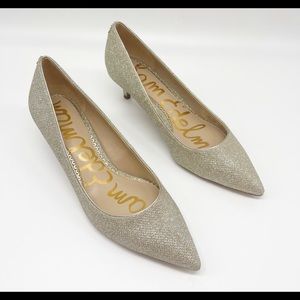 SAM EDELMAN Dori Jute Metallic Pointed Pump